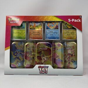 Pokemon Scarlet & Violet 151 (5-Pack Mini Tins)  [Costco Bundle, Sealed & NEW!]